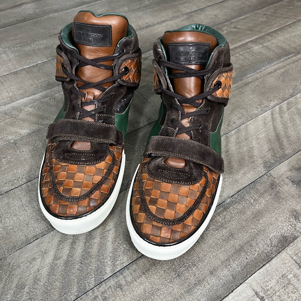 Louis Vuitton Damier Ebene Tower hightop Sz 12 - Picture 2 of 5